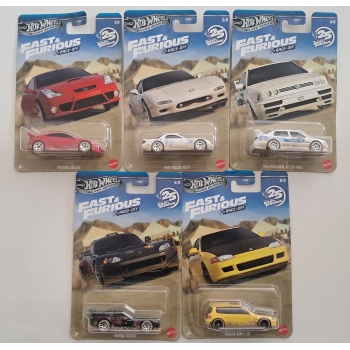 Hot Wheels 1:64 Zestaw Fast Furious Race Off - 5 szt